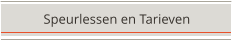 Speurlessen en Tarieven